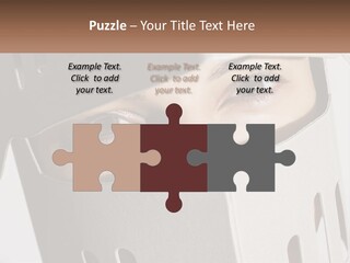 A Woman Peeking Out Of A Box With Her Eyes Wide Open PowerPoint Template