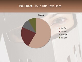 A Woman Peeking Out Of A Box With Her Eyes Wide Open PowerPoint Template