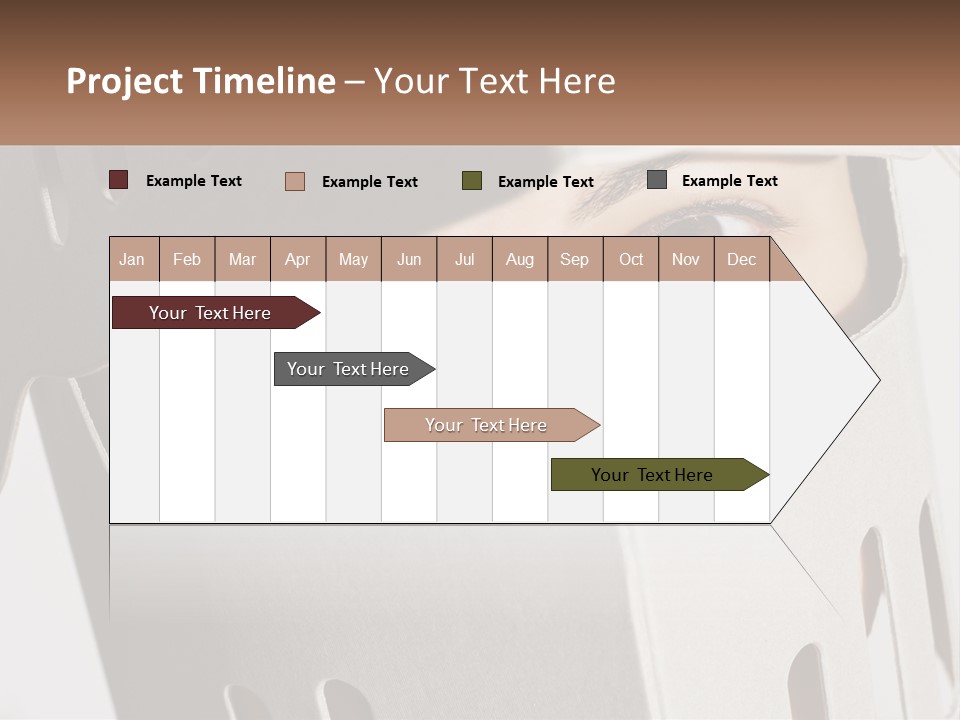 A Woman Peeking Out Of A Box With Her Eyes Wide Open PowerPoint Template