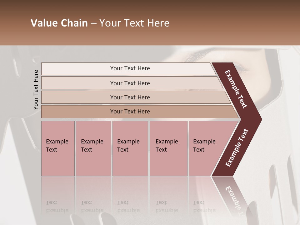 A Woman Peeking Out Of A Box With Her Eyes Wide Open PowerPoint Template