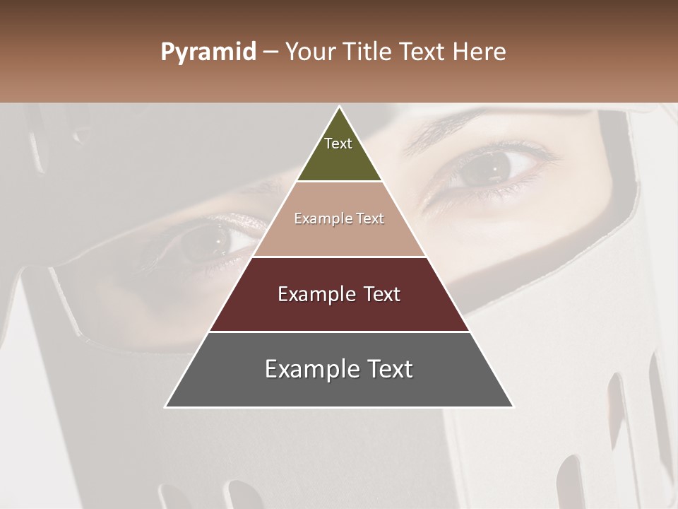 A Woman Peeking Out Of A Box With Her Eyes Wide Open PowerPoint Template