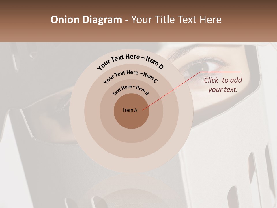 A Woman Peeking Out Of A Box With Her Eyes Wide Open PowerPoint Template