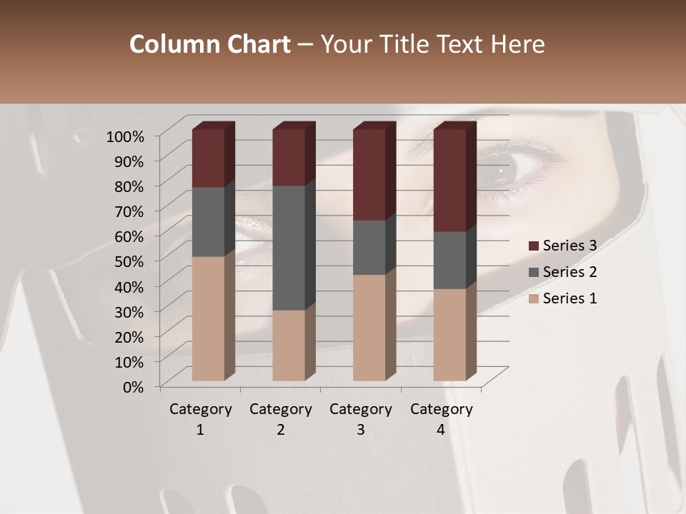 A Woman Peeking Out Of A Box With Her Eyes Wide Open PowerPoint Template