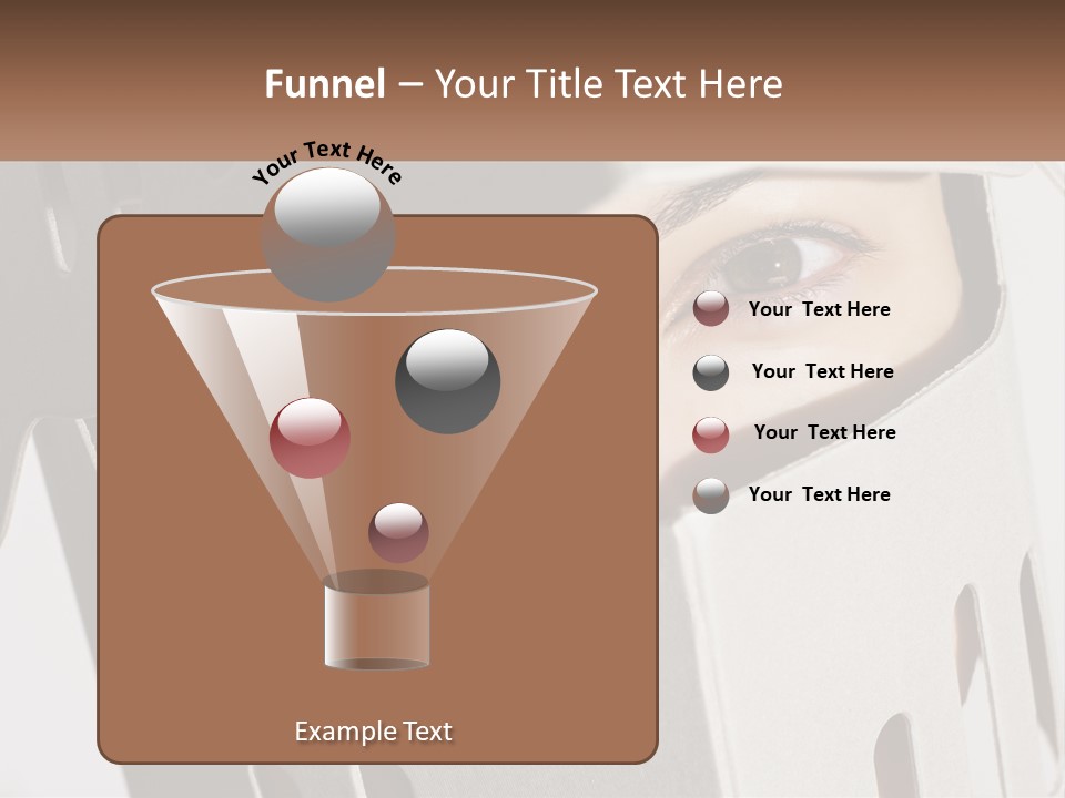 A Woman Peeking Out Of A Box With Her Eyes Wide Open PowerPoint Template