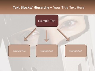 A Woman Peeking Out Of A Box With Her Eyes Wide Open PowerPoint Template