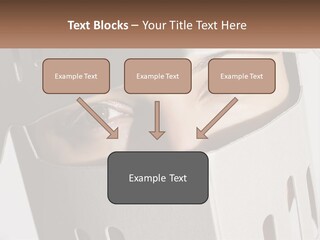 A Woman Peeking Out Of A Box With Her Eyes Wide Open PowerPoint Template