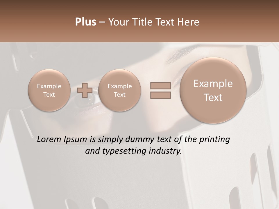 A Woman Peeking Out Of A Box With Her Eyes Wide Open PowerPoint Template