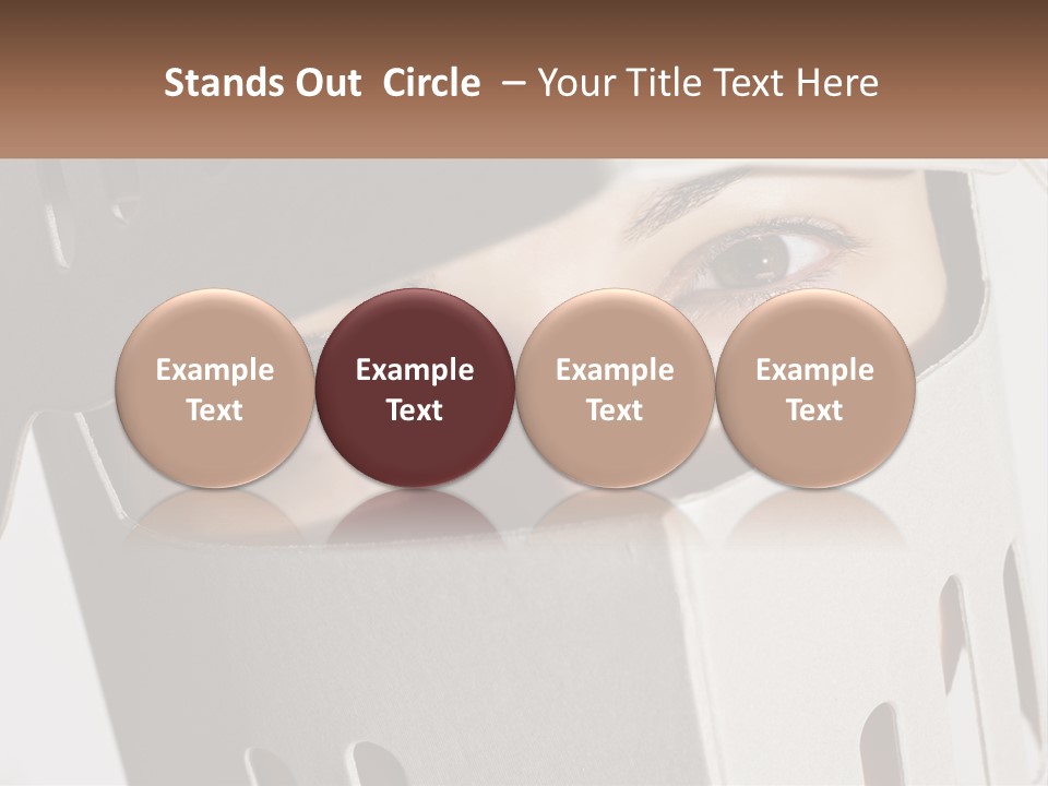 A Woman Peeking Out Of A Box With Her Eyes Wide Open PowerPoint Template