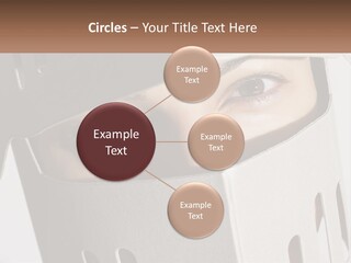 A Woman Peeking Out Of A Box With Her Eyes Wide Open PowerPoint Template