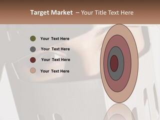 A Woman Peeking Out Of A Box With Her Eyes Wide Open PowerPoint Template