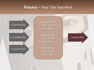 A Woman Peeking Out Of A Box With Her Eyes Wide Open PowerPoint Template
