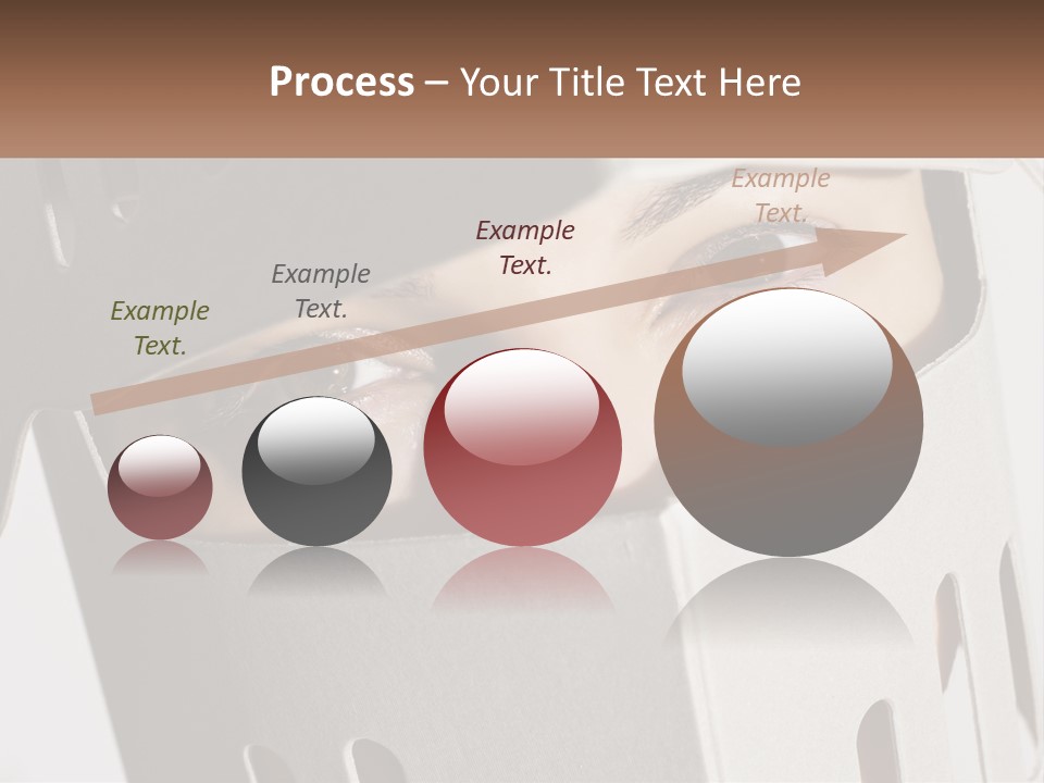 A Woman Peeking Out Of A Box With Her Eyes Wide Open PowerPoint Template