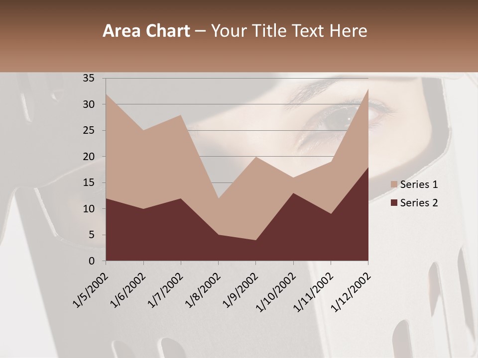 A Woman Peeking Out Of A Box With Her Eyes Wide Open PowerPoint Template
