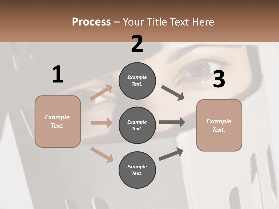A Woman Peeking Out Of A Box With Her Eyes Wide Open PowerPoint Template