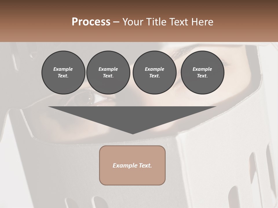 A Woman Peeking Out Of A Box With Her Eyes Wide Open PowerPoint Template