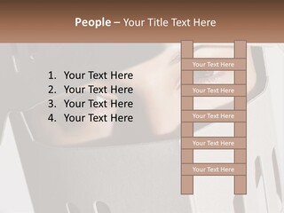 A Woman Peeking Out Of A Box With Her Eyes Wide Open PowerPoint Template