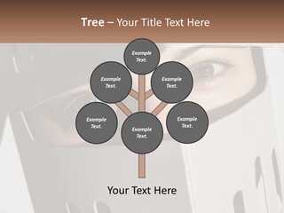 A Woman Peeking Out Of A Box With Her Eyes Wide Open PowerPoint Template