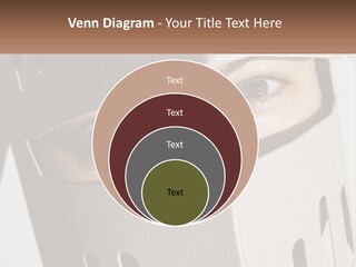 A Woman Peeking Out Of A Box With Her Eyes Wide Open PowerPoint Template