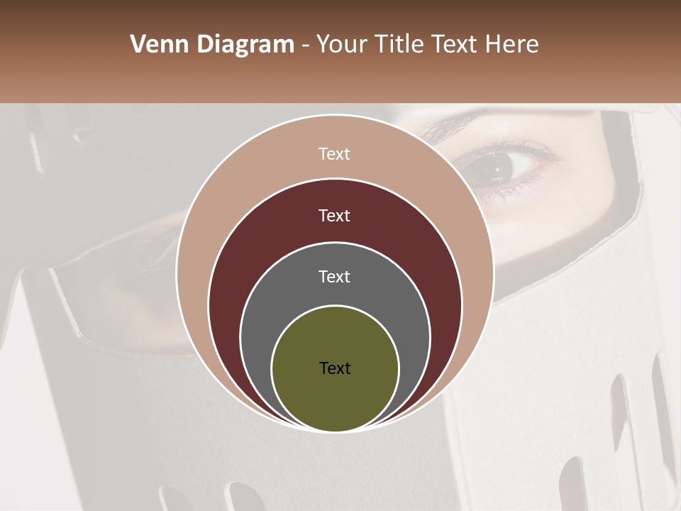 A Woman Peeking Out Of A Box With Her Eyes Wide Open PowerPoint Template