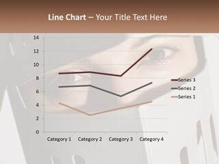 A Woman Peeking Out Of A Box With Her Eyes Wide Open PowerPoint Template