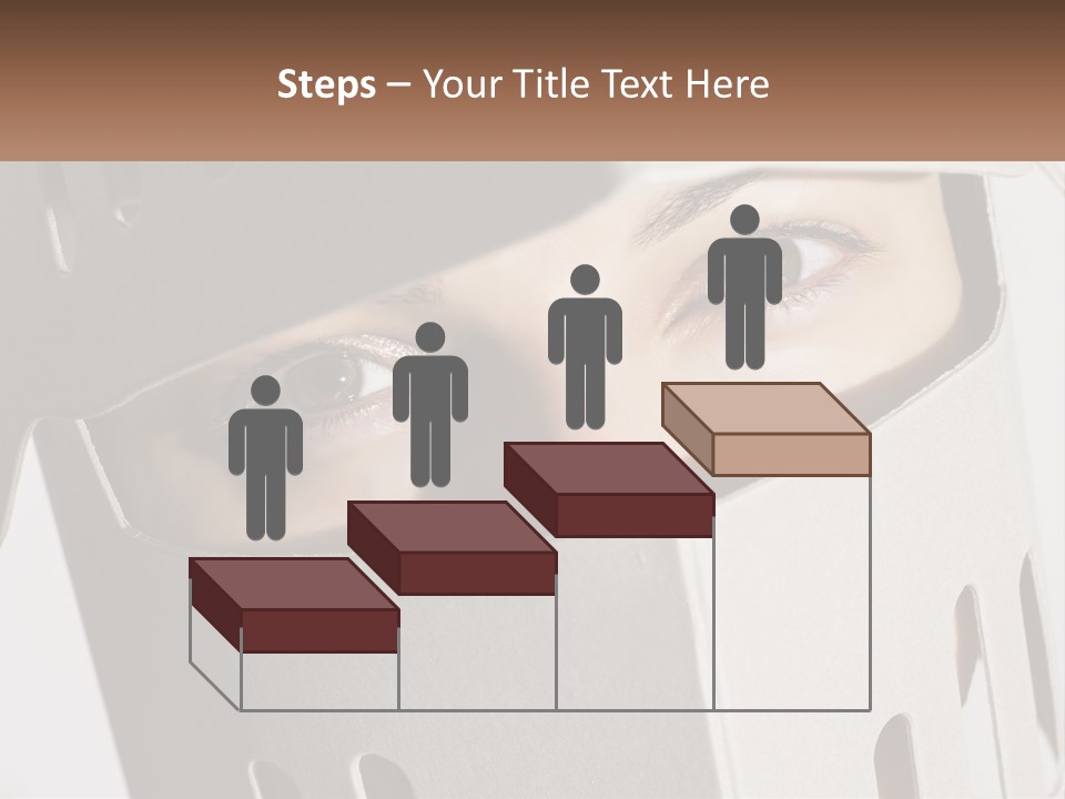 A Woman Peeking Out Of A Box With Her Eyes Wide Open PowerPoint Template
