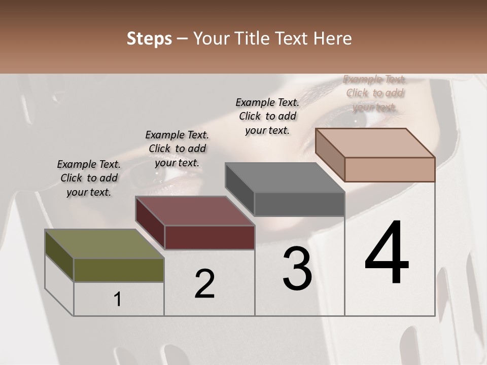 A Woman Peeking Out Of A Box With Her Eyes Wide Open PowerPoint Template