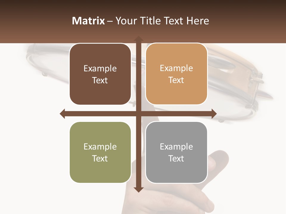 A Person's Hand Is Pointing At A Drum PowerPoint Template
