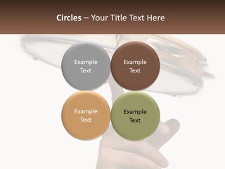 A Person's Hand Is Pointing At A Drum PowerPoint Template