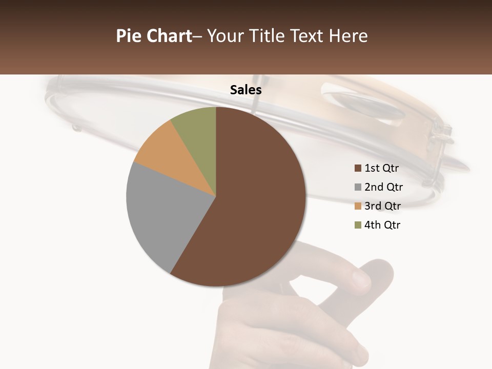 A Person's Hand Is Pointing At A Drum PowerPoint Template