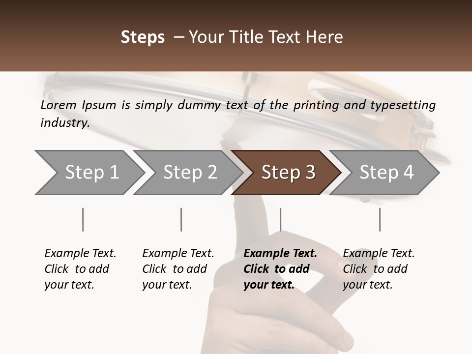 A Person's Hand Is Pointing At A Drum PowerPoint Template