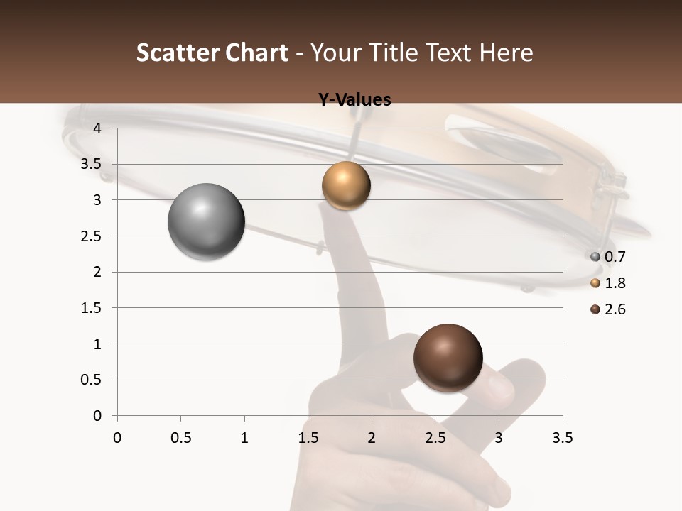 A Person's Hand Is Pointing At A Drum PowerPoint Template