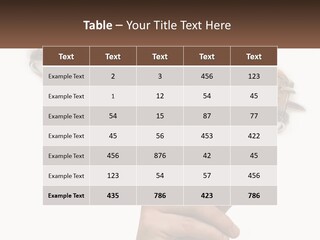 A Person's Hand Is Pointing At A Drum PowerPoint Template