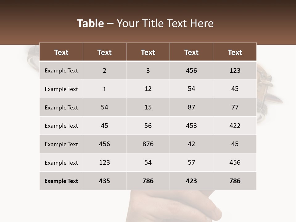 A Person's Hand Is Pointing At A Drum PowerPoint Template