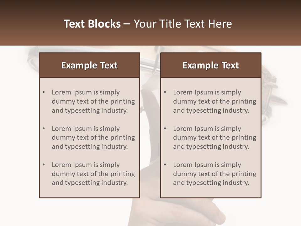 A Person's Hand Is Pointing At A Drum PowerPoint Template