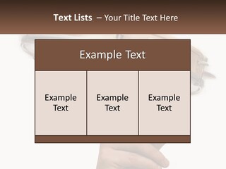 A Person's Hand Is Pointing At A Drum PowerPoint Template