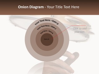 A Person's Hand Is Pointing At A Drum PowerPoint Template