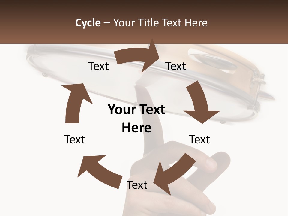 A Person's Hand Is Pointing At A Drum PowerPoint Template