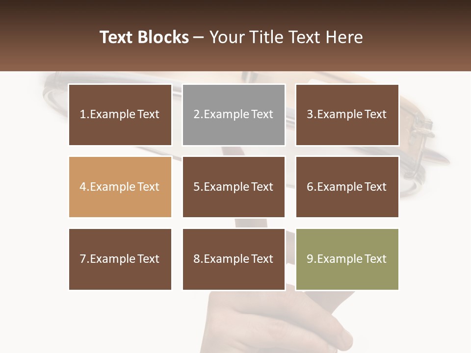 A Person's Hand Is Pointing At A Drum PowerPoint Template