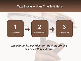A Person's Hand Is Pointing At A Drum PowerPoint Template