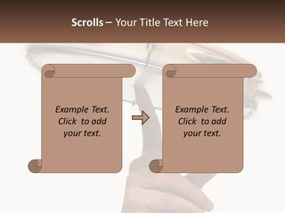A Person's Hand Is Pointing At A Drum PowerPoint Template