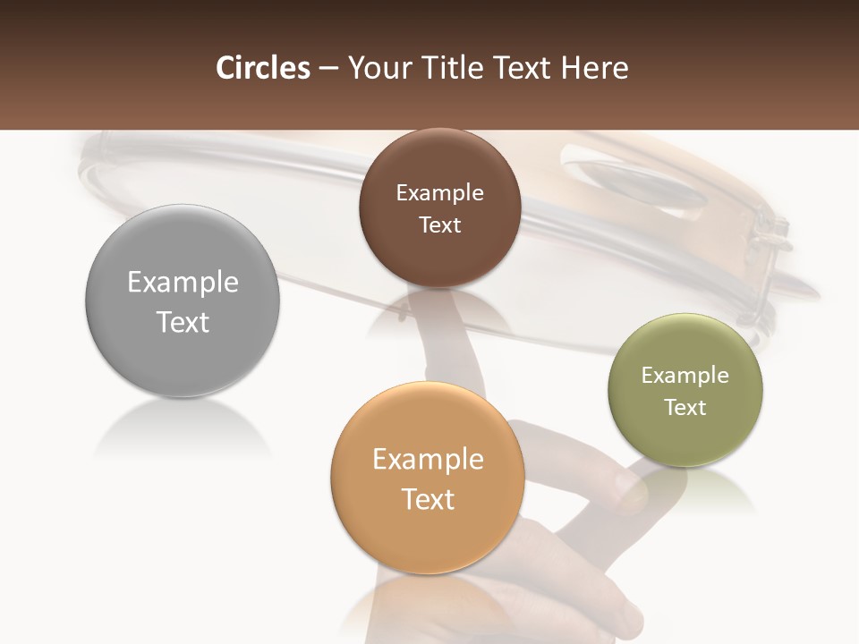A Person's Hand Is Pointing At A Drum PowerPoint Template