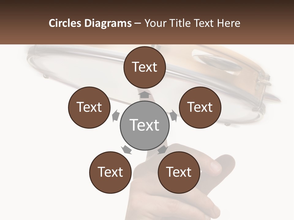 A Person's Hand Is Pointing At A Drum PowerPoint Template