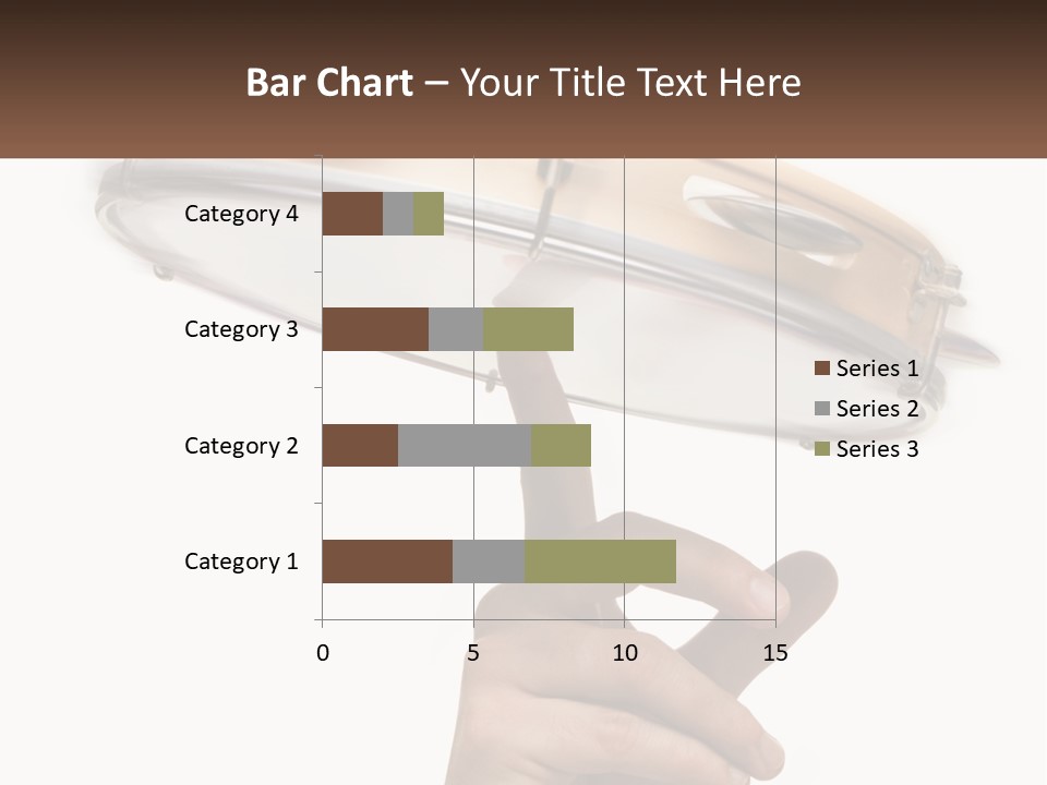 A Person's Hand Is Pointing At A Drum PowerPoint Template