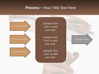 A Person's Hand Is Pointing At A Drum PowerPoint Template