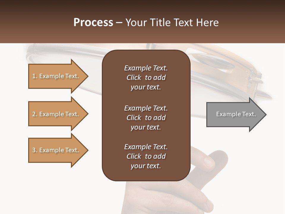 A Person's Hand Is Pointing At A Drum PowerPoint Template