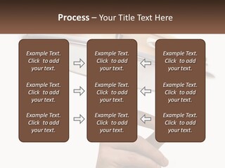 A Person's Hand Is Pointing At A Drum PowerPoint Template