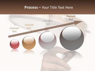 A Person's Hand Is Pointing At A Drum PowerPoint Template