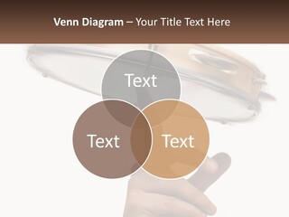A Person's Hand Is Pointing At A Drum PowerPoint Template