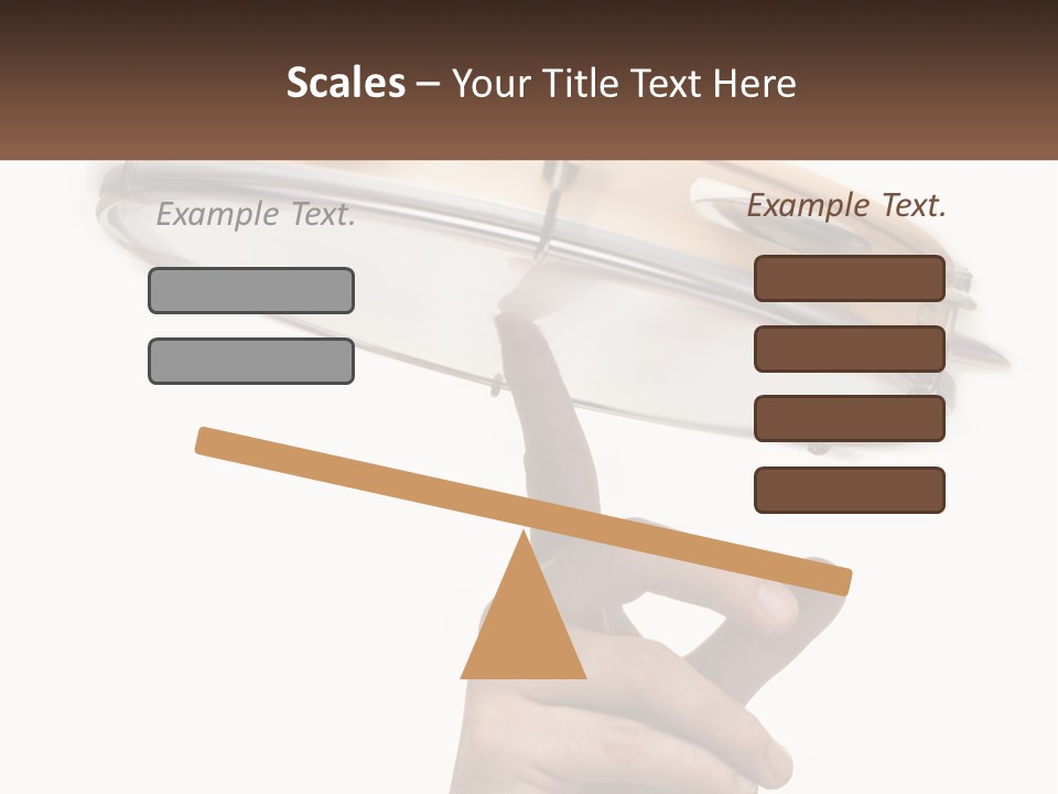 A Person's Hand Is Pointing At A Drum PowerPoint Template