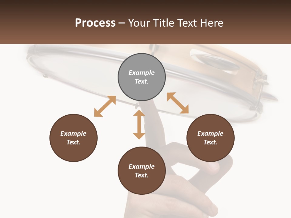 A Person's Hand Is Pointing At A Drum PowerPoint Template